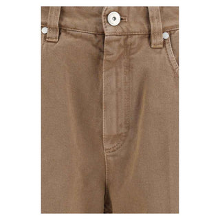 Brunello Cucinelli Brown Cotton Straight-Leg Jeans