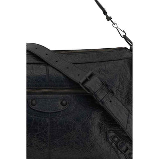 Balenciaga Black Lamb Ovis Aries Aries Shoulder Bag
