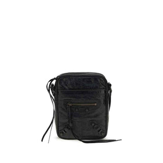 Balenciaga Black Lamb Ovis Aries Aries Shoulder Bag