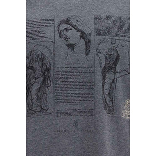 Brunello Cucinelli Gray Cotton T-Shirt