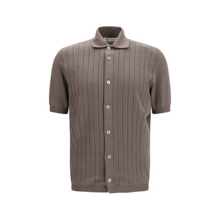 Brunello Cucinelli Brown Cotton Shortsleeve Shirt