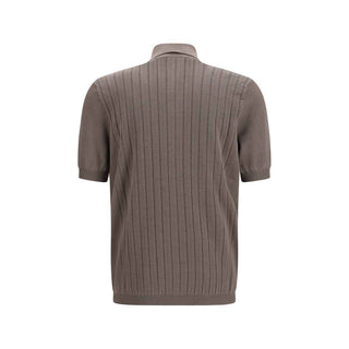 Brunello Cucinelli Brown Cotton Shortsleeve Shirt