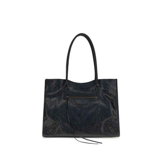 Balenciaga Black Lamb Ovis Aries Aries Shoulder Bag