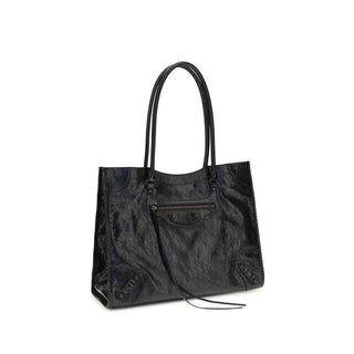 Balenciaga Black Lamb Ovis Aries Aries Shoulder Bag