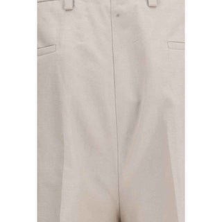 Brunello Cucinelli Beige Cotton Dress Pants