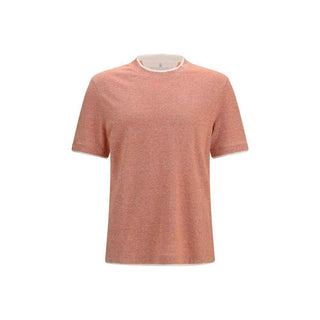 Brunello Cucinelli Orange Cotton T-Shirt