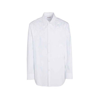 Valentino White Cotton Dress Shirt