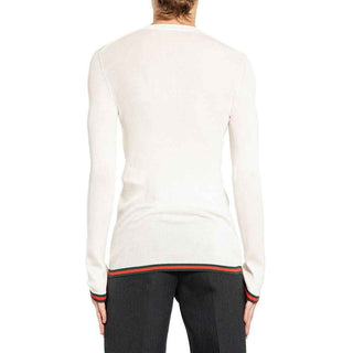 Gucci White Silk T-Shirt