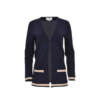 Thom Browne Blue Cotton Cardigan