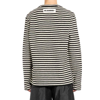 Jil Sander White Wool Long Sleeve T-Shirt