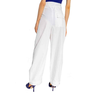 Bottega Veneta White Cotton Casual Pants