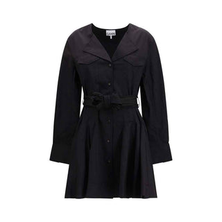 Ganni Black Cotton Casual Dress