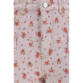 Ganni Multicolor Cotton Cropped Pants