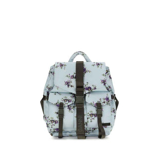 Ganni Blue Polyester Backpack