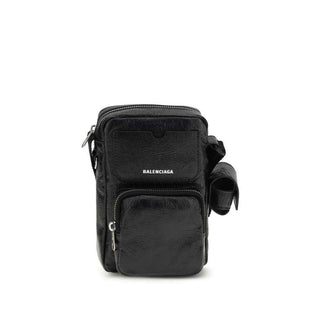 Balenciaga Black Lamb Ovis Aries Aries Shoulder Bag