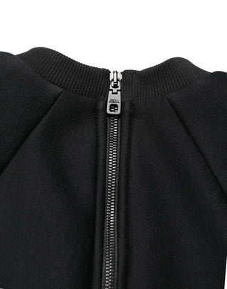Philosophy Black Cropped ZipperBack Sweatshirt Sweater