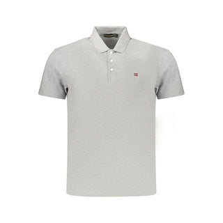 Napapijri Gray Cotton Men's Polo Shirt