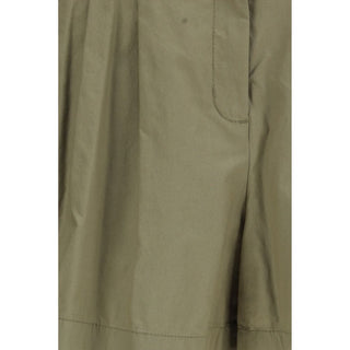Max Mara Bicolor Cotton Bermuda Shorts