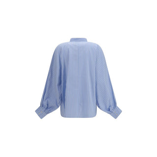 SOSUE Blue Cotton Pattern Shirt