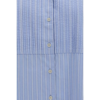 SOSUE Blue Cotton Pattern Shirt