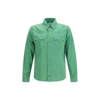 Versace Bicolor Cotton Shortsleeve Shirt