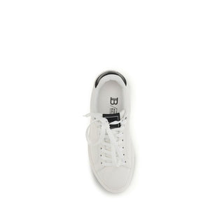 Balmain Black Calf Leather Bos Taurus Low Top Sneakers