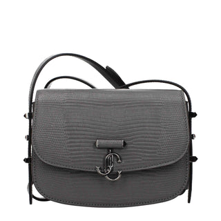 Jimmy Choo Gray Leather Shoulder Bag