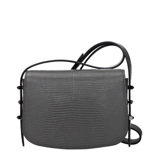 Jimmy Choo Gray Leather Shoulder Bag