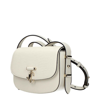 Jimmy Choo White Leather Shoulder Bag