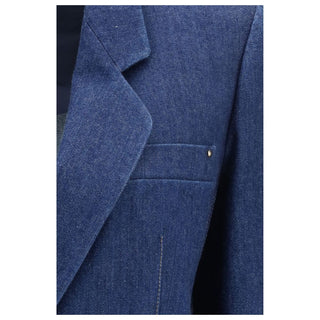Giorgio Armani Blue Elastane Denim Jacket