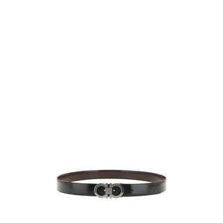Ferragamo Black Calf Leather Bos Taurus Belt