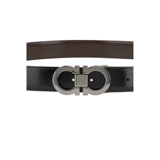 Ferragamo Black Calf Leather Bos Taurus Belt