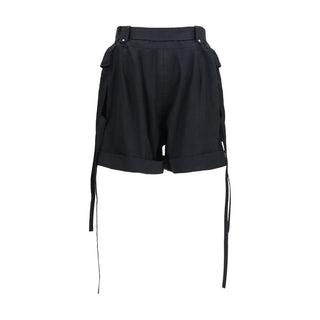 Alexander McQueen Black Cotton Bermuda Shorts