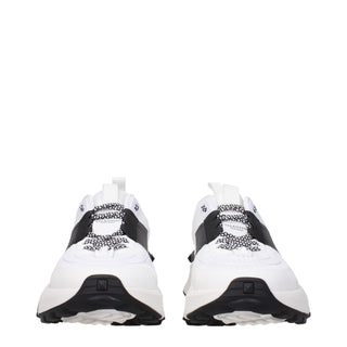 Valentino Garavani White Fabric Athletic Sneakers