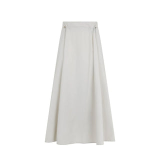 Herno Gray Elastane Long Skirt