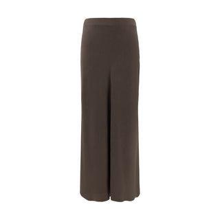Brunello Cucinelli Brown Acetate Midi Skirt