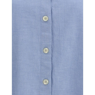 Deperlu Blue Cotton Shirt