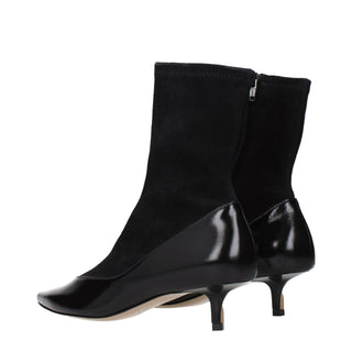 Jacquemus Black Leather Ankle Boots