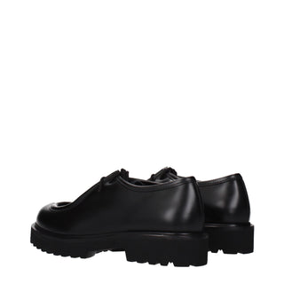 Max Mara Black Leather Oxfords And Derbies