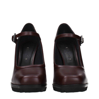 Max Mara Brown Leather High Heel Pumps