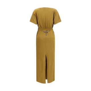 PINKO Brown Cotton Casual Dress