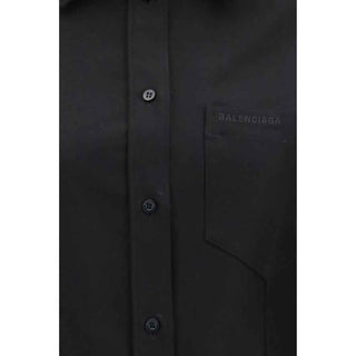 Balenciaga Black Cotton Dress Shirt