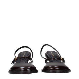 Dries Van Noten Brown Leather Platform Sandals