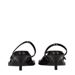 Dries Van Noten Brown Leather Platform Sandals