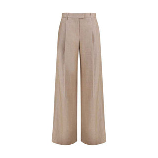 Brunello Cucinelli Beige Linen Casual Pants