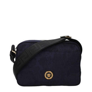 Versace Blue Fabric Crossbody Bag