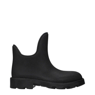 Burberry Black Cotton Ankle Boots