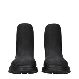Burberry Black Cotton Ankle Boots