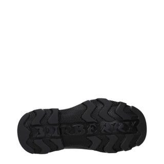 Burberry Black Cotton Ankle Boots