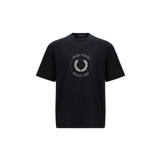 Fred Perry Black Cotton T-Shirt